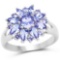 2.43 Carat Genuine Tanzanite .925 Sterling Silver Ring