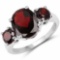 5.01 Carat Genuine Garnet .925 Sterling Silver Ring