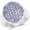 2.00 Carat Genuine Tanzanite .925 Sterling Silver Ring