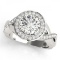 CERTIFIED PLATINUM 1.32 CT G-H/VS-SI1 DIAMOND HALO ENGAGEMENT RING