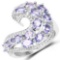 2.21 Carat Genuine Tanzanite .925 Sterling Silver Ring