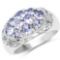 1.78 Carat Genuine Tanzanite .925 Sterling Silver Ring