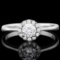 3/5 CARAT (13 PCS) FLAWLESS CREATED DIAMOND 925 STERLING SILVER HALO RING