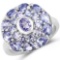 2.73 Carat Genuine Tanzanite .925 Sterling Silver Ring