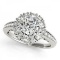 CERTIFIED PLATINUM 1.41 CT G-H/VS-SI1 DIAMOND HALO ENGAGEMENT RING