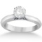 Six-Prong 14k White Gold Solitaire Engagement Ring Setting