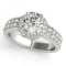 CERTIFIED PLATINUM 1.01 CT G-H/VS-SI1 DIAMOND HALO ENGAGEMENT RING