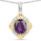 5.50 Carat Genuine Amethyst and Citrine .925 Sterling Silver Pendant