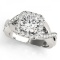 CERTIFIED PLATINUM 1.34 CT G-H/VS-SI1 DIAMOND HALO ENGAGEMENT RING