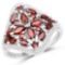 2.24 Carat Genuine Garnet .925 Sterling Silver Ring