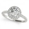 CERTIFIED PLATINUM 1.84 CT G-H/VS-SI1 DIAMOND HALO ENGAGEMENT RING