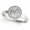 CERTIFIED PLATINUM 1.36 CT G-H/VS-SI1 DIAMOND HALO ENGAGEMENT RING