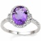 2.41 CARAT TW (3 PCS) AMETHYST & GENUINE DIAMOND PLATINUM OVER 0.925 STERLING SILVER RING