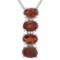 9 CARAT GARNET 925 STERLING SILVER PENDANT