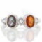 MYSTIC GEMSTONES & 2/5 CARAT AZOTIC GEMSTONES 925 STERLING SILVER RING