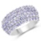 2.07 Carat Genuine Tanzanite .925 Sterling Silver Ring