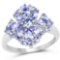 1.40 Carat Genuine Tanzanite .925 Sterling Silver Ring