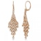 Bezel-Set Dangling Chandelier Diamond Earrings 14K Rose Gold (2.27ct)