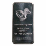 Engelhard Silver Bar 10 oz Bar - Tall, Eagle