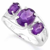 AMETHYST 925 STERLING SILVER RING