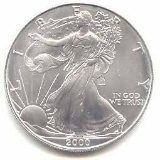 2000 1 oz Silver American Eagle BU