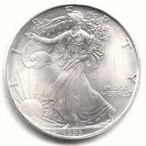 1993 1 oz Silver American Eagle BU