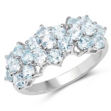 2.52 Carat Genuine Blue Topaz .925 Sterling Silver Ring