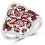 2.24 Carat Genuine Garnet .925 Sterling Silver Ring