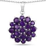 7.29 Carat Genuine Amethyst .925 Sterling Silver Pendant