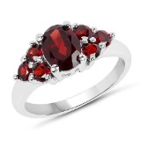 2.38 Carat Genuine Garnet .925 Sterling Silver Ring