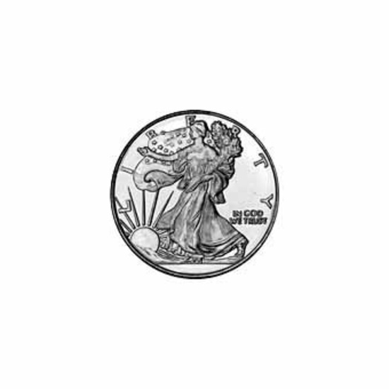 Silver Bullion 1/10 oz Walking Liberty Round .999 Fine