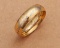 HIGH POLISH YELLOW GOLD PLATED BRASS RING