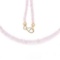 14K Yellow Gold Plated 60.00 Carat Genuine Morganite .925 Sterling Silver Necklace