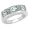 2.25 Carat Genuine Aquamarine Sterling Silver Ring