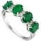 1.69 CARAT EMERALD & DIAMOND 10KT SOLID GOLD BAND RING