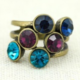 ANTIQUE STYLE GERMAN SILVER COLOR STONE RING
