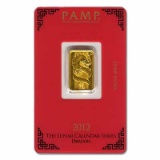 PAMP Suisse 5 Gram Gold Bar 2012 - Dragon Design