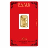 PAMP Suisse 5 Gram Gold Bar 2016 - Monkey Design