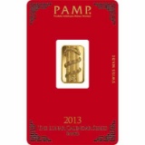 PAMP Suisse 5 Gram Gold Bar 2013 - Snake Design