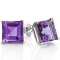 2.08 CARAT TW (2 PCS) AMETHYST PLATINUM OVER 0.925 STERLING SILVER EARRINGS