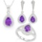 3 1/2 CARAT AMETHYST 925 STERLING SILVER SET