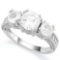 WHITE TOPAZ 925 STERLING SILVER RING