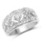 0.27 Carat Genuine White Diamond .925 Sterling Silver Ring