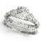 CERTIFIED 18KT WHITE GOLD 1.60 CT G-H/VS-SI1 DIAMOND BRIDAL SET