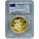 Australia $200 High relief Gold Koala 2 Oz. 2013 PR70DCAM PCGS