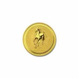 2002 Australia 1/20 oz Gold Lunar Horse
