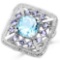 4.24 Carat Genuine Blue Topaz and Tanzanite .925 Sterling Silver Ring