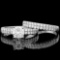 1 4/5 CARAT (53 PCS) FLAWLESS CREATED DIAMOND 925 STERLING SILVER HALO RING