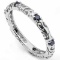 0.46 CARAT TW (7 PCS) GENUINE SAPPHIRE PLATINUM OVER 0.925 STERLING SILVER RING