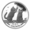 Isle of Man 2001 1 Crown Silver Proof Somali Kittens Cat
